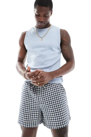 ASOS Muscle fit vest with panel detail in light