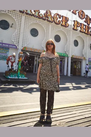 Labelrail X Laura Elizabeth Klein ruched mini dress in leopard