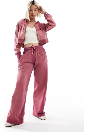Daisy Street Ombre wide leg joggers with new york logo co-ord