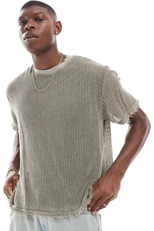 Bershka Berhska double layer knitted t-shirt in