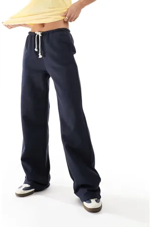 Pull&Bear Wide leg jogger in navy