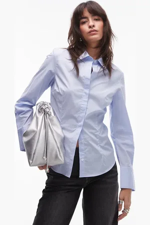 MANGO Cinched waist shirt in