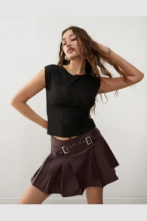 Motel Nova floral cap sleeve mesh top in