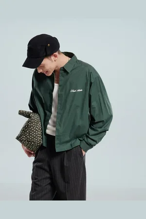 ASOS Boxy oversized shirt with chest embroidery in