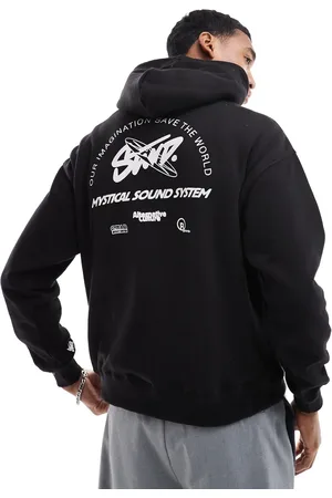 Pull&Bear STWD printed hoodie in