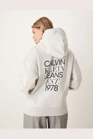 Calvin Klein Relaxed back print hoodie in