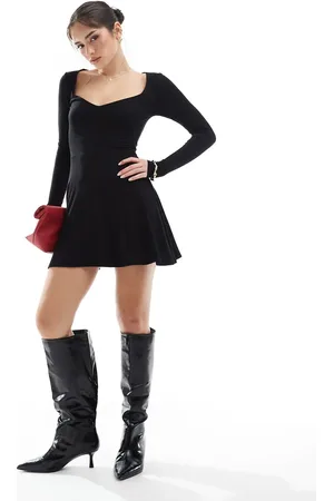 Miss Selfridge Sweetheart neckline fit and flare mini dress in