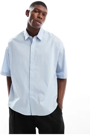 ASOS Oversized boxy clean shirt in light
