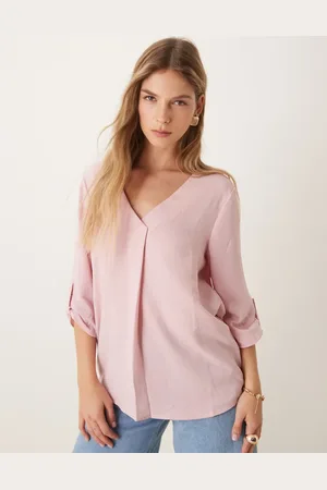 JDY V neck blouse in light