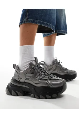 ASOS Chunky trainers in gunmetal