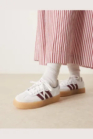 adidas Sambae trainers in and burgundy