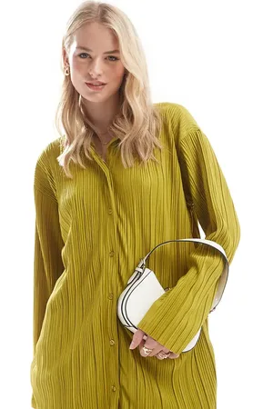 ONLY Exclusive plisse shirt co-ord in