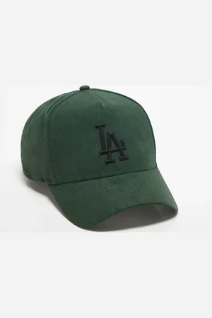 New Era LA Dodgers 9forty A Frame suede cap in dark