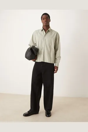 ASOS Oversized shirt in green stripe
