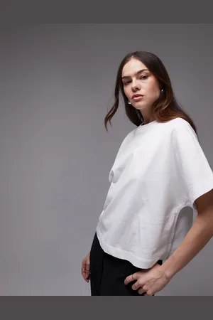 MANGO Heavyweight drop sleeve t-shirt in