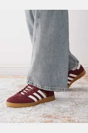 adidas Handball Spezial trainers in burgundy and white