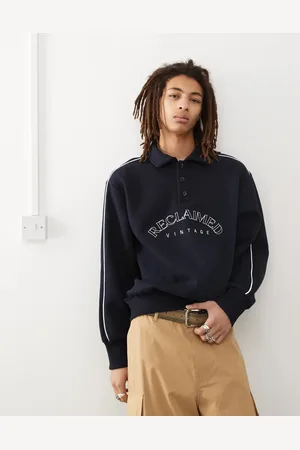 Reclaimed Rugby sweatshirt with embroidery in