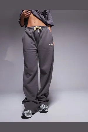 Kaiia Studio wide leg joggers co-ord in dark and yellow