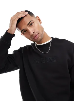 Parlez Oversized logo embroidery crew neck sweatshirt in
