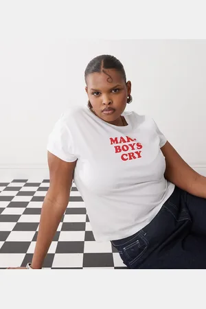 Noisy May Baby tee with boys cry print in