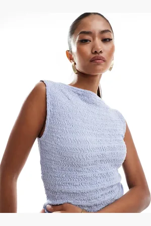 ASOS Textured slash neck top co ord in