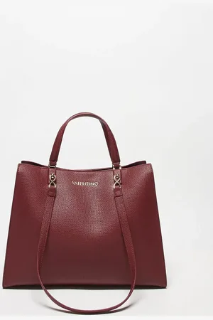VALENTINO Valentino stereo re shopper tote bag in burgundy