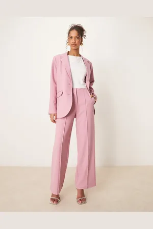 Y.A.S High waist wide leg tailored troiser co-ord in lilas