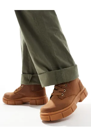 sorel Explorer STRT lace up leather boots in velvet tan and gum