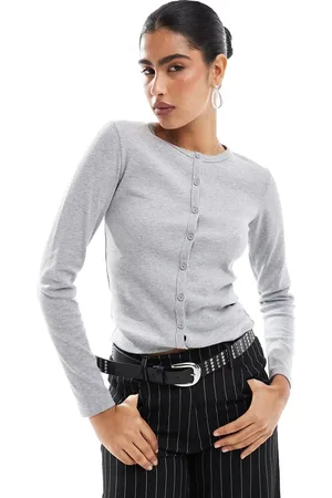 Stradivarius Ribbed jersey cardigan in