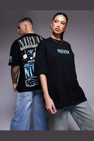 ASOS Unisex oversized band t-shirt with Nirvana Nevermind prints in