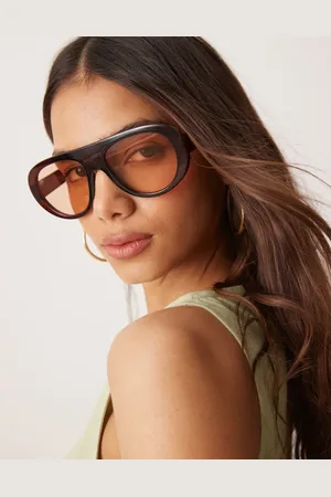 Jeepers Peepers Flat top round sunglasses in tortoiseshell