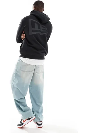 New Era Logo back print hoodie in