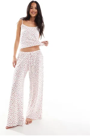 Hollister Nightwear cami top and trouser set in floral ditsy print