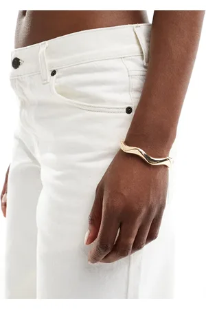 ASOS Bangle bracelet with wave detail in tone