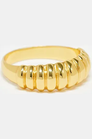 SEOL + GOLD 18ct vermeil chunky stacking ring