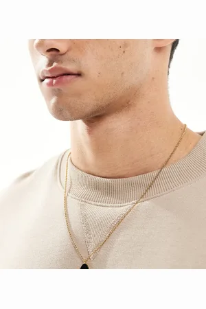 LOST SOULS Black pendant necklace in 18k plated