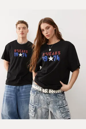 Reclaimed Unisex oversized t-shirt with varsity logo in