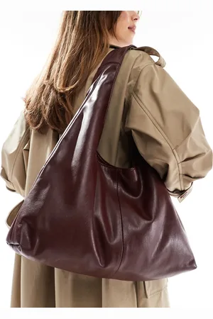 Pull&Bear Slouchy city bag in burgundy