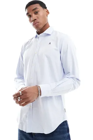 SCALPERS Oxford Peach Shirt In Stripes
