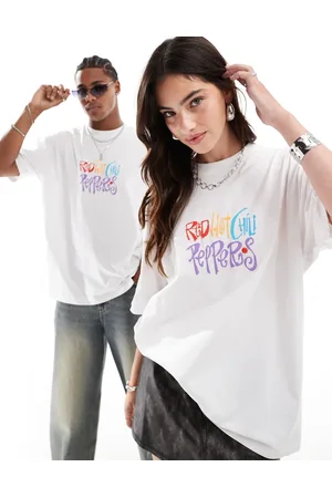 ASOS Unisex oversized band t-shirt with Red Hot Chilli Peppers prints in