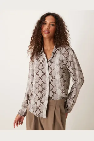 MANGO Snake print shirt in