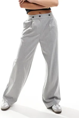 Pimkie Tailored adjustable waist straight leg trouser in light