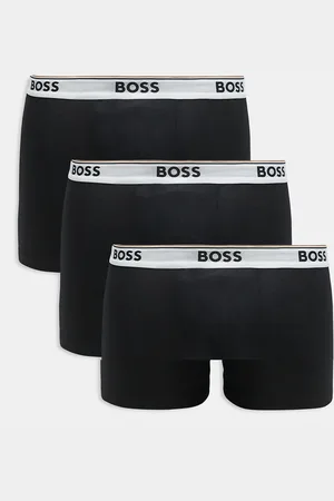 HUGO BOSS 3 pack of boxers with contrast waistband in black