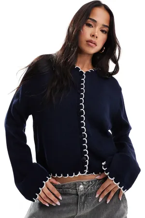 Miss Selfridge Blanket stitch cardigan in