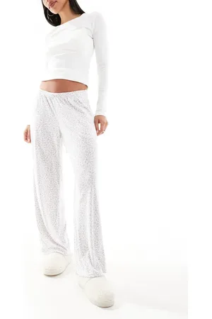 Hollister Nightwear ribbed baggy trouser in heart print