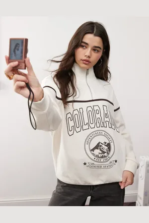 Miss Selfridge Colorado half zip sweatshirt