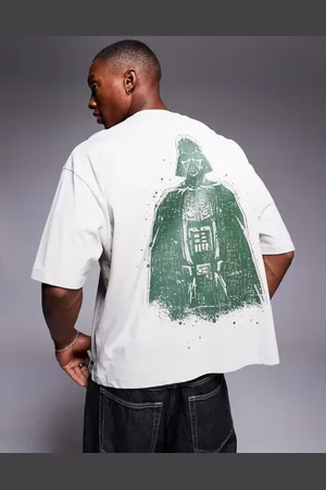 ASOS Unisex boxy oversized license t-shirt with Star Wars Darth Vader prints in