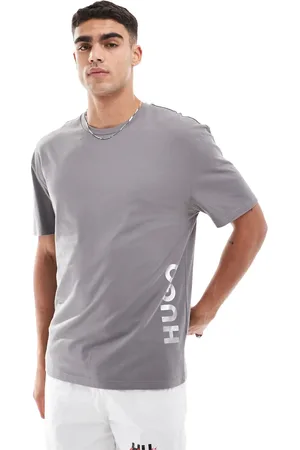 HUGO BOSS HUGO Swimwear relaxed t-shirt in with placement logo