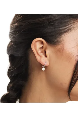 Kingsley Ryan 12mm pearl bali hoop earring in sterling