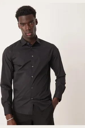 MANGO Regular fit shirt in black